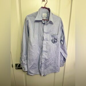 Van Heusen Men's Classic Blue Oxford Dress Shirt in size M